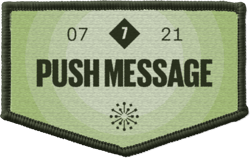 Push Message Dashboard Feature badge