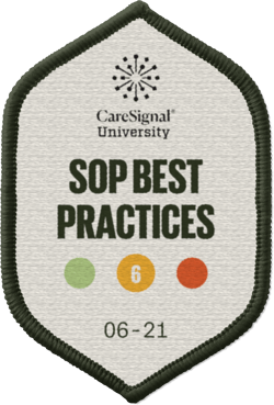 Best Practices with Standard Operating Procedures badge